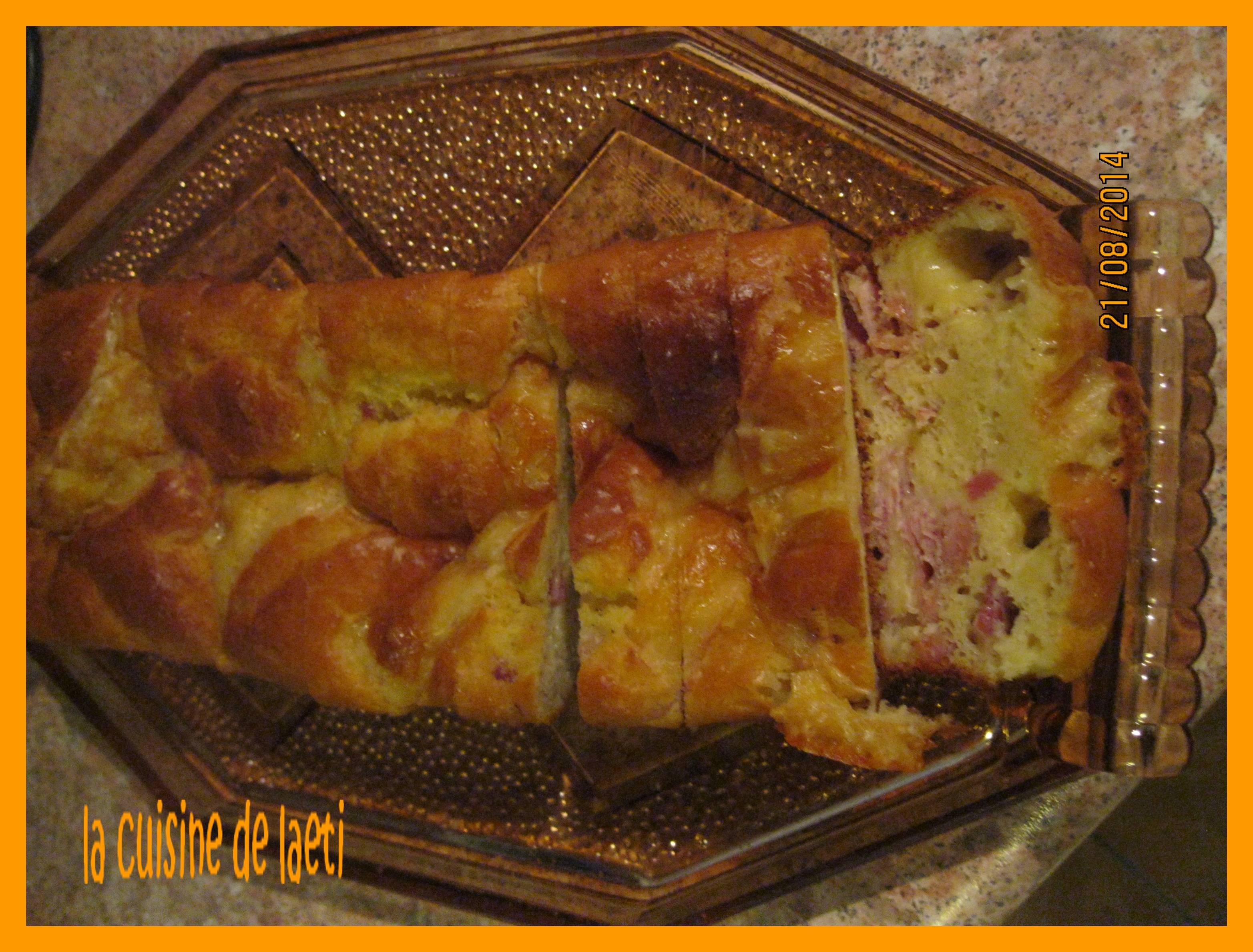 Cake jambon, lardons, maroilles