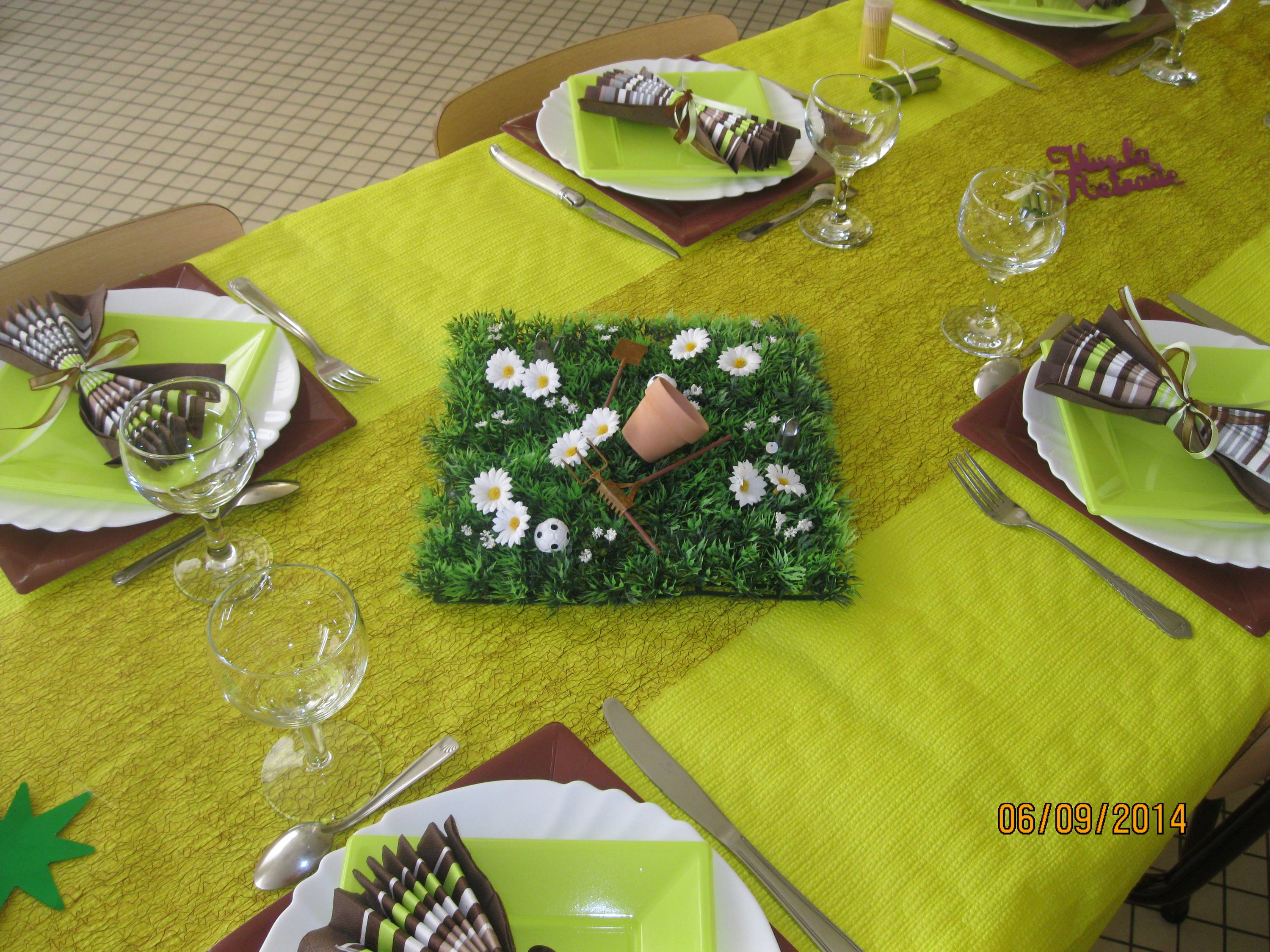 Deco de table pour un départ en retraite